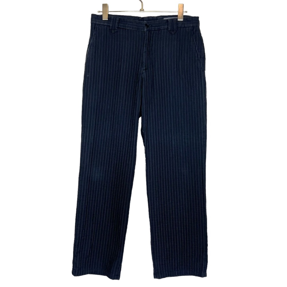 John Varvatos Navy Pinstripe Pants